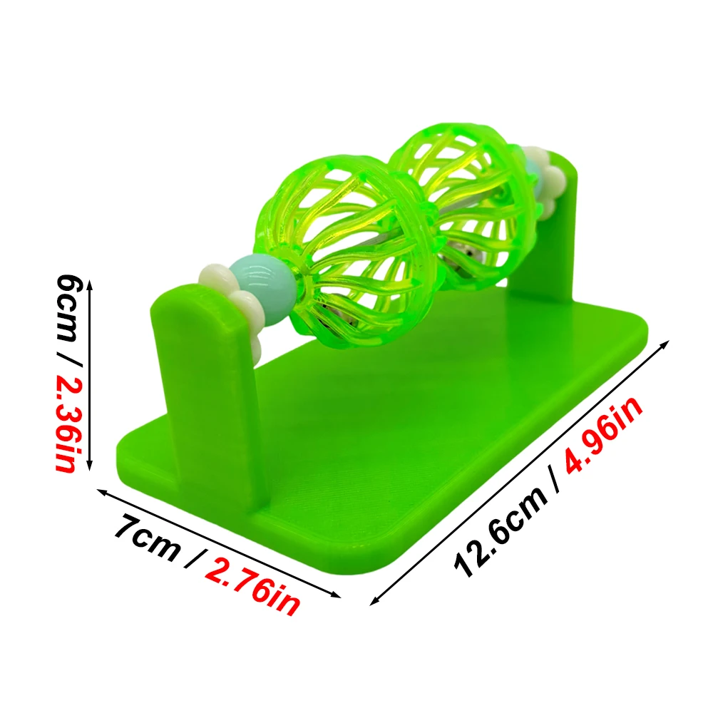 1PC Hamster Toy Rotating Bell Ball for Syrian Dwarf Hamster Boredom Relief Interactive Play Cage Enrichment Climbing Accessory