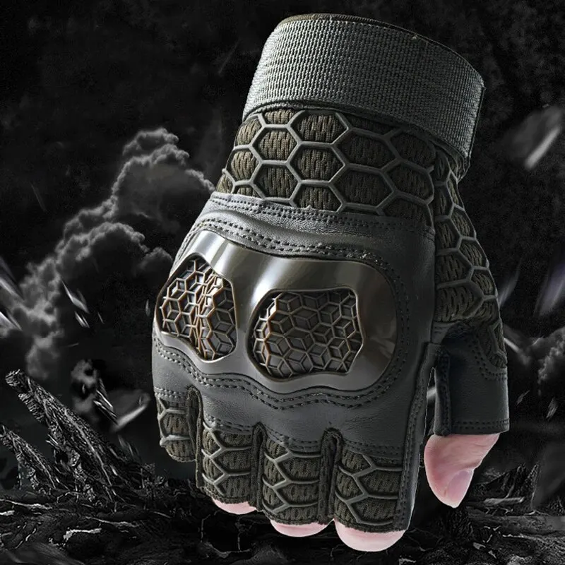 Outdoor Tactical Gloves Sport Half Finger Military Men Women Combat Shooting Hunting Fitness