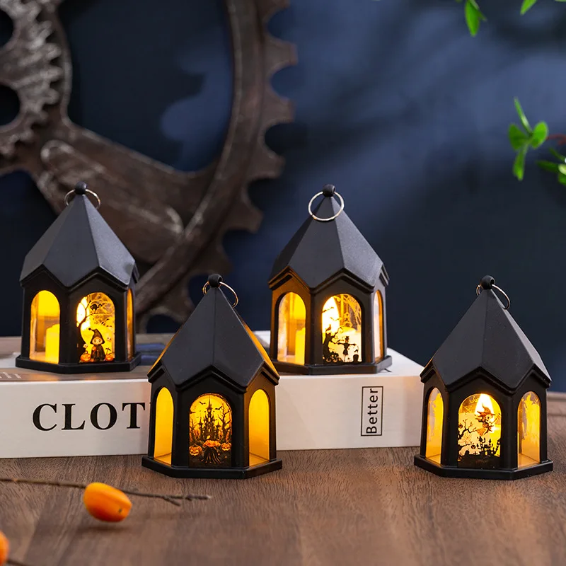 Halloween jack-o-lantern children's hand-held castle style ornament decorative pendant props