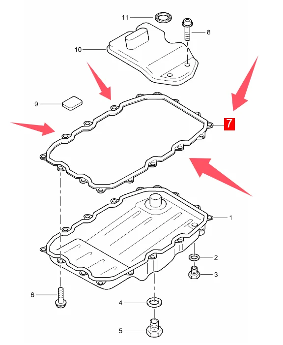 95539701600 09D321371A طقم مرشح ناقل الحركة الأوتوماتيكي لأودي Q7 كواترو VW طوارق بورش كايين 2003-2010 #2