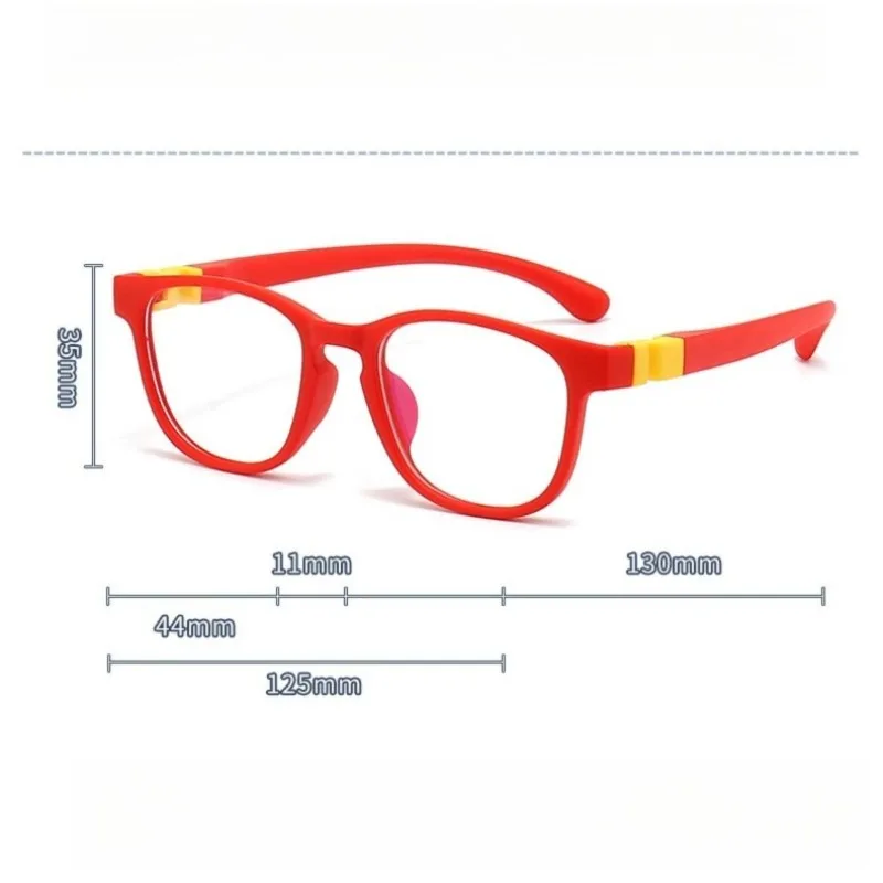 Children Silicone Frame Eyeglasses Ultra Light Flexible Anti Blue Light Kids Computer Glasses Protection Portable Eyewear