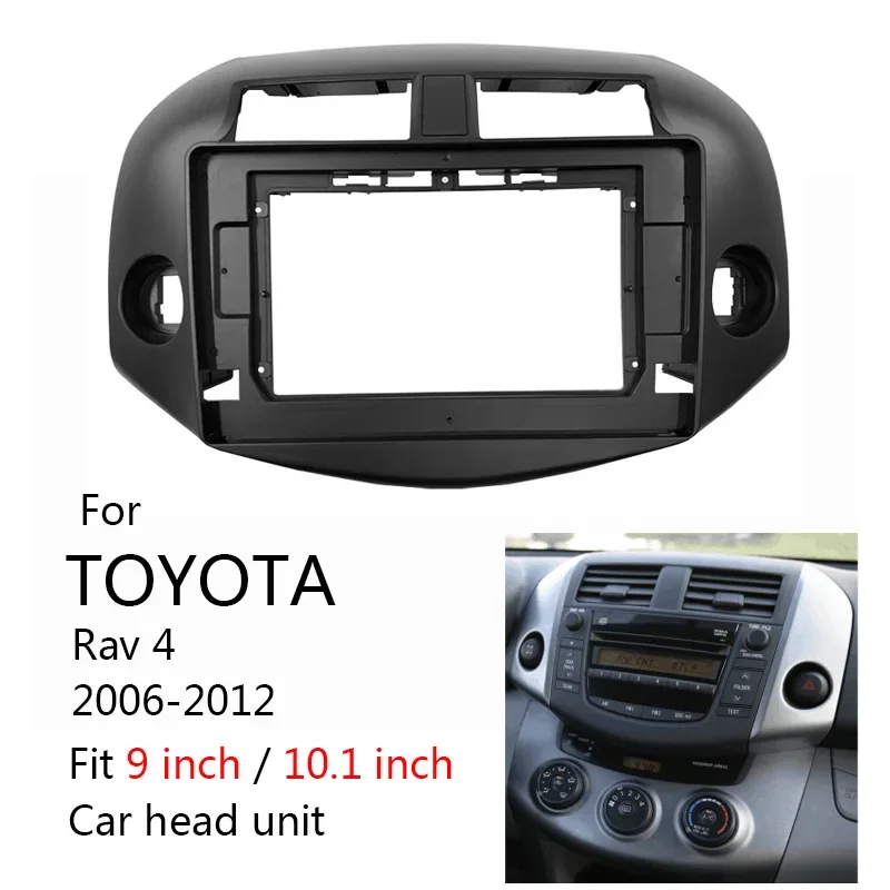 Auto Radio Fascia For TOYOTA RAV 4 2006 2007 2008 2009 2010 2011 2012 Car Audio Stereo Install Dash Panel Mounting Frame Kit