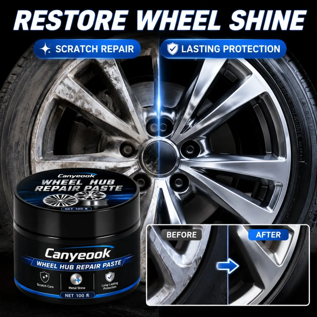 CANYEOOK Wheel Hub Repair Paste Restore Scratches & Scuffs, Restore Metallic Shine, Anti-Oxidation Protective Coating , 100g