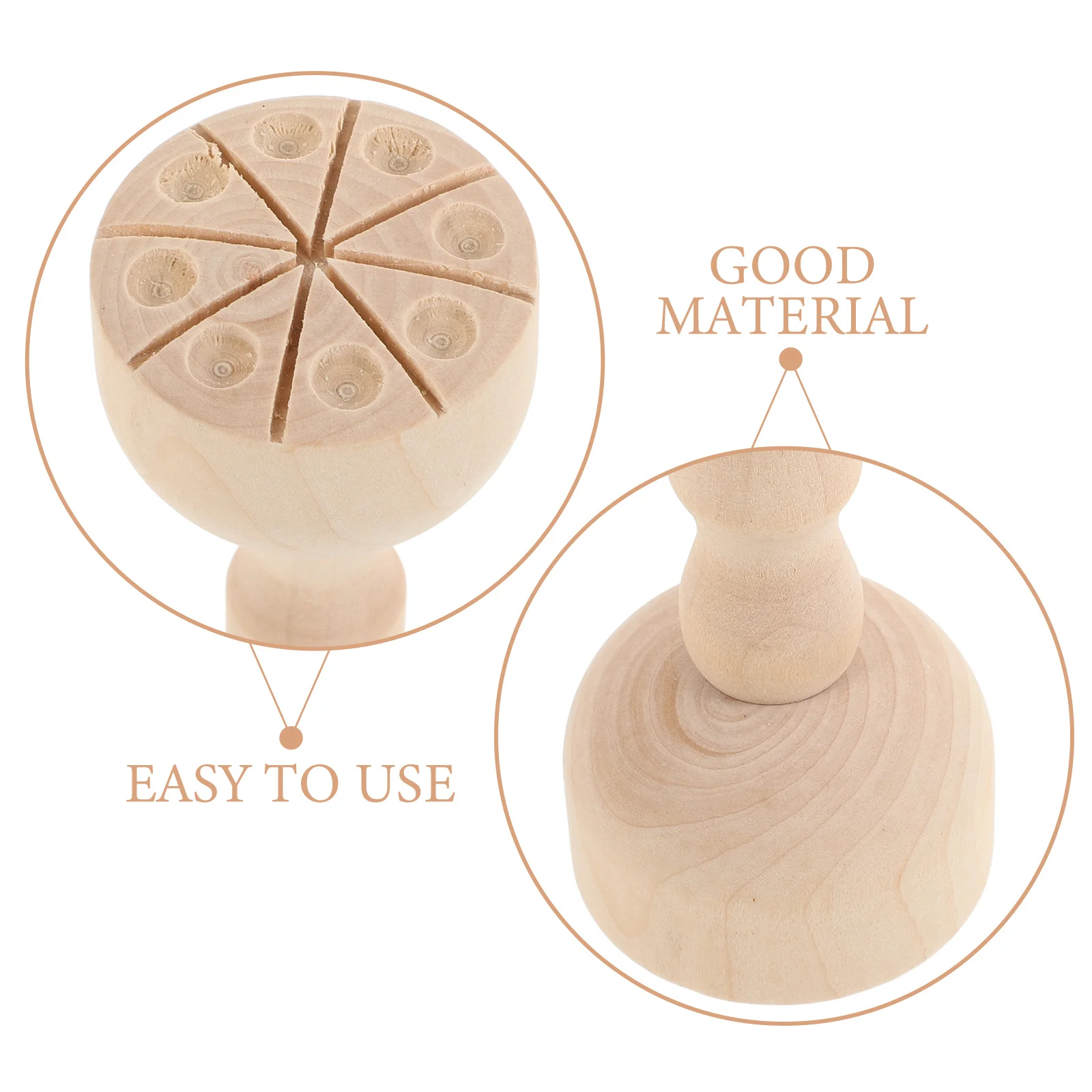 木製粘土モデリングツールセット、人間工学に基づいたハンドル付き、粘土デザインスタンプと子供向けパターンツール