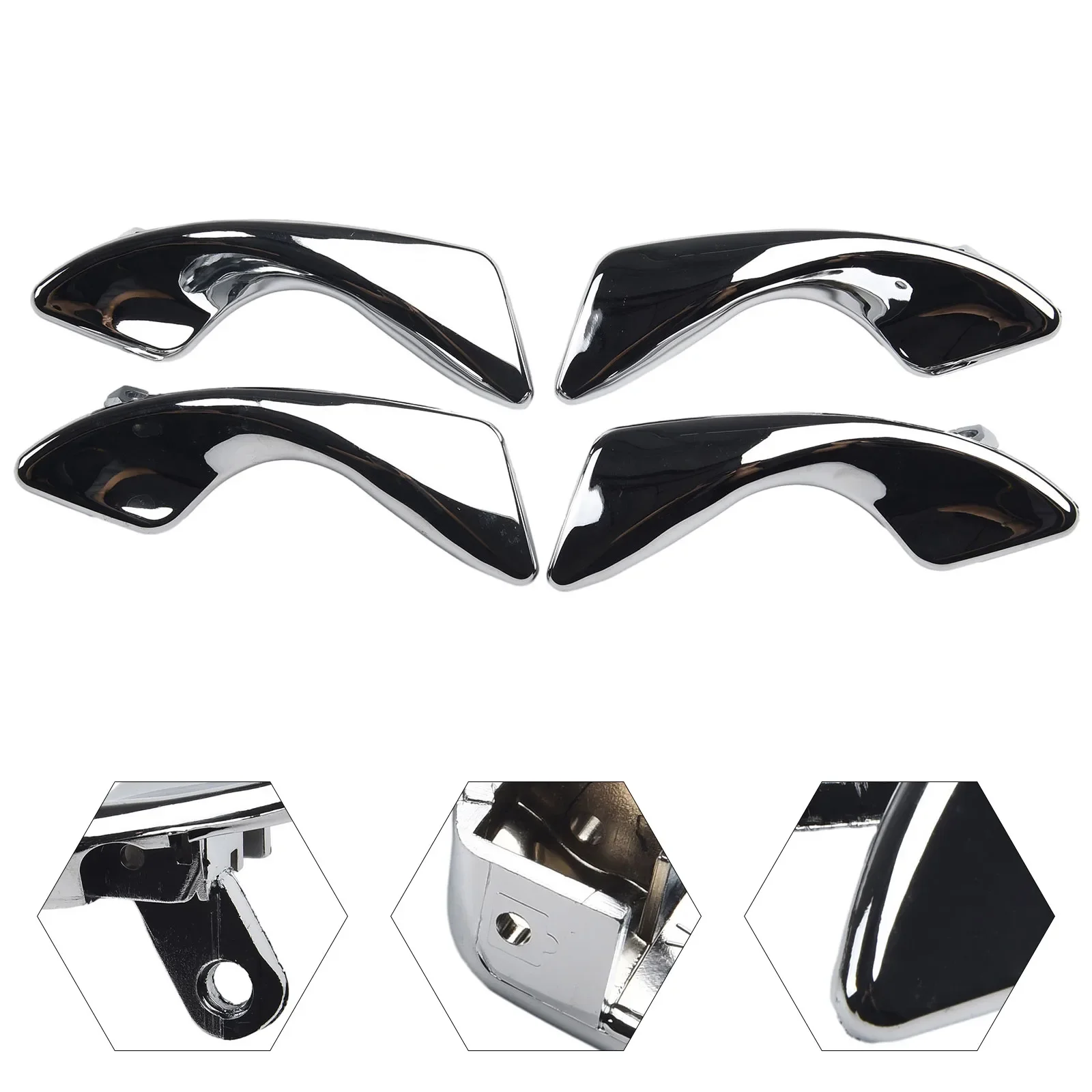 1/2/4pcs Car Inner Door Handles Chrome Interior Handles Silver Parts For JAC J3 J3S J3 Turin 2009 2010 2011 2012 2013 2014 2015