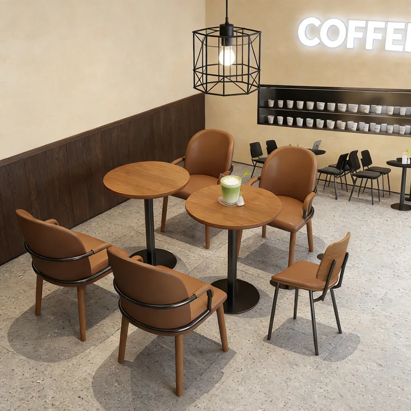 Internet Celebrity Coffee Western Restaurant Tables And Chairs Milk Tea Shop Custom Booth Sofa Milk Tea Shop Light Luxury Modern