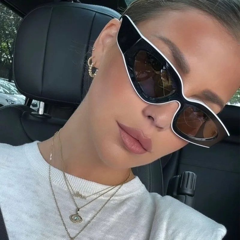 Neue Vintage Cat-Eye Sonnenbrille für Damen und Herren, Marken-Rundsonnenbrille, Ovale Brillen für Männer und Frauen