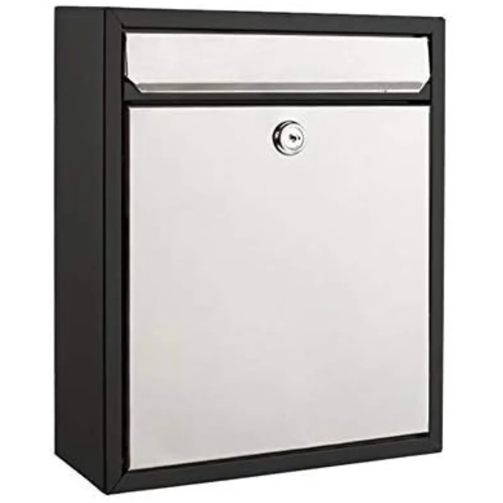 

Modern Wall Mounted Locking Small Architectural Mailbox from Bailey Boxes - 12.25" H x 10.25" W x 3.5" D - The Murphy