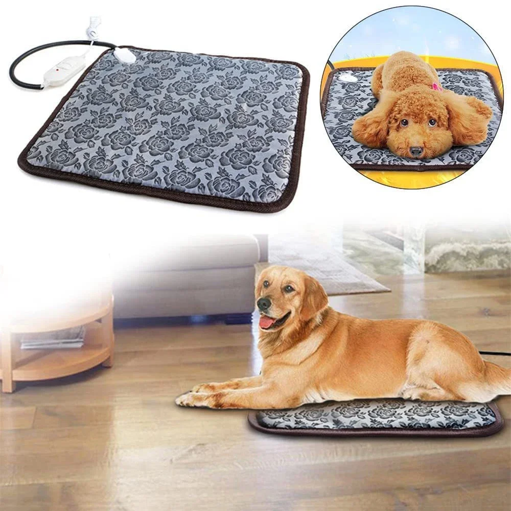 

Pet Heated Pad Blanket 3 Gears Adjustable Temperature Dog Heating Mat Waterproof Electric Heating Pad Dog Sleeping Supplies