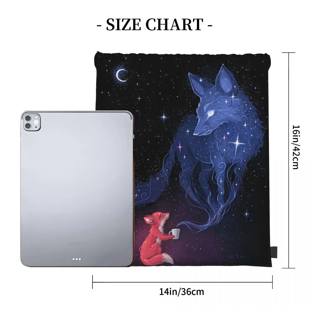 Celestial Backpacks Fashion Portable Drawstring Bags Storage Bag Book Bags For Man Woman Students