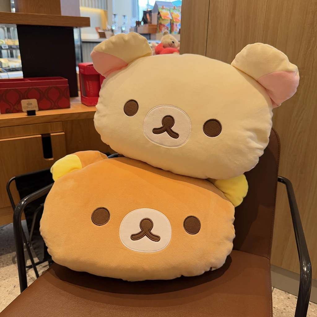 

Rilakkuma Bedroom Pillow Kawaii Bear Stuffed Doll Soft Sofa Cushion Kawaii Room Decor Anime Nap Pillow Xmas Gift for Girlfriend