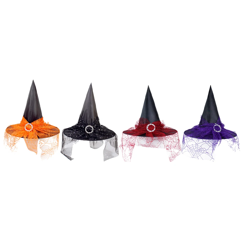 

4 Colors Witch Hat Cloth Props for Party Cosplay Photo Decoration Reusable Cosplay Decor Festival DIY Decorations