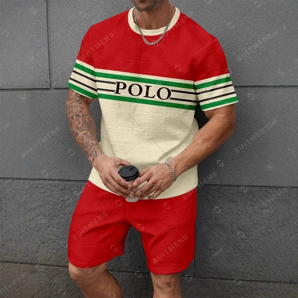 

New CrossBorder 3D Digital Print T Shirt Shorts Set Summer Casual Short Sleeve Outfit for Wholesale