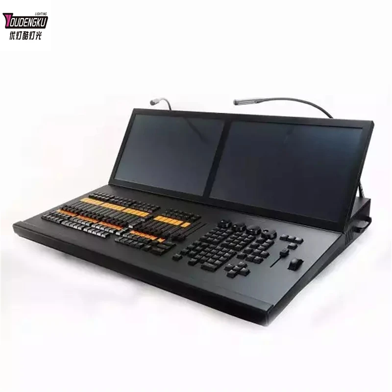 

with case New Double 19-inch Touch Screen Display Black Horse A Lighting Controller MA Console For Bar dj Stage Show Equipment