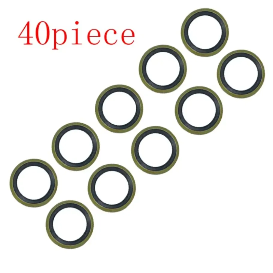 M10 البانجو بولت النفط استنزاف المسمار ختم غسالة جوانات 1 مجموعة/40 قطعة للدراجات النارية قابض هيدروليكي مضخة الفرامل خرطوم الفرامل الفرجار