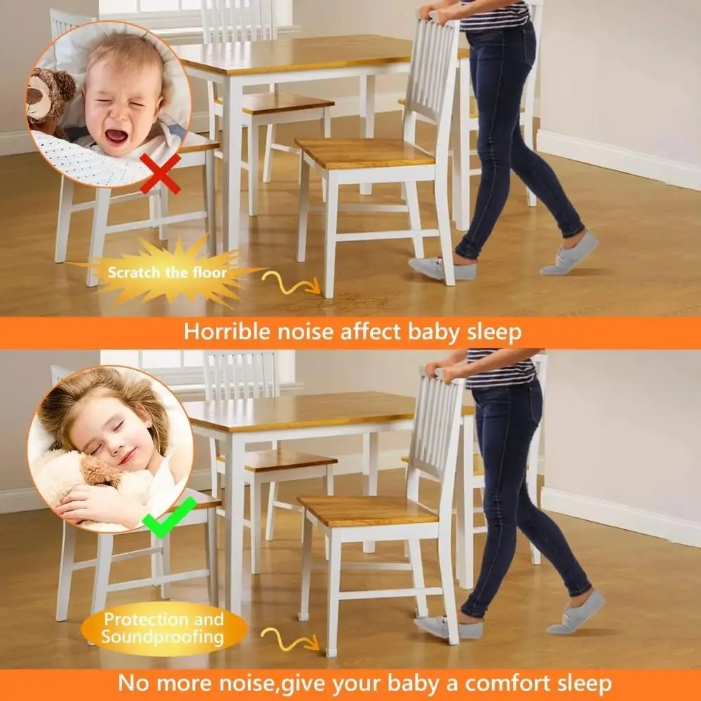 

Silent Floor Protectors Chair Leg Cover Square Non-Slip Chair Feet Cover Thickened Reduce Noise Silicone Leg Caps Furniture