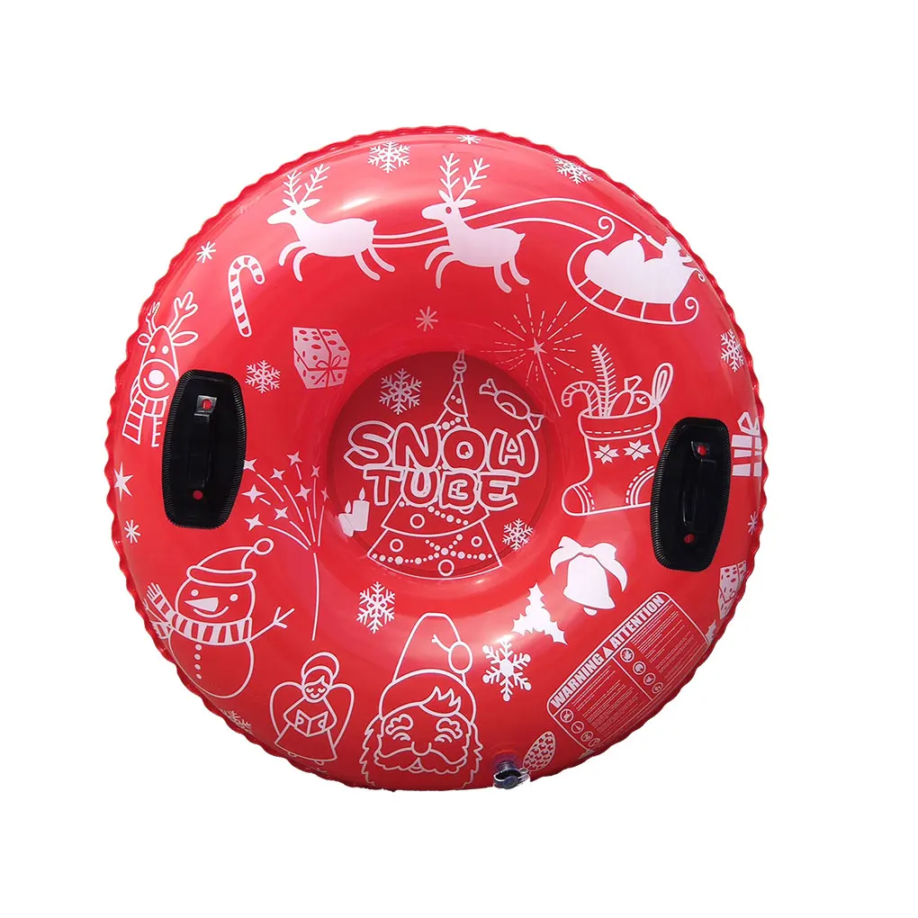 96/120 cm Slitta da neve Anello da sci gonfiabile Tubo da slitta in PVC Addensare Tubo da neve Tubo da neve invernale con manico Accessori da sci