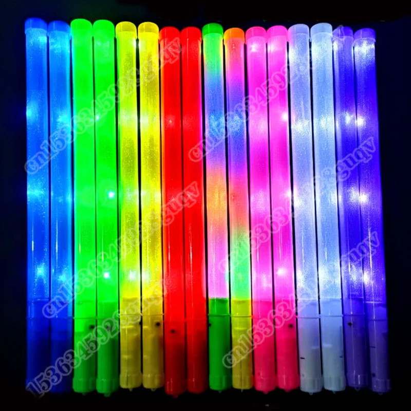 10-50 Pcs Flashing Glow Sticks Neon Sticks Multicolor Glow Sticks Led Plastic Sticks 3 Modes for Wedding Birthday Party Supplies