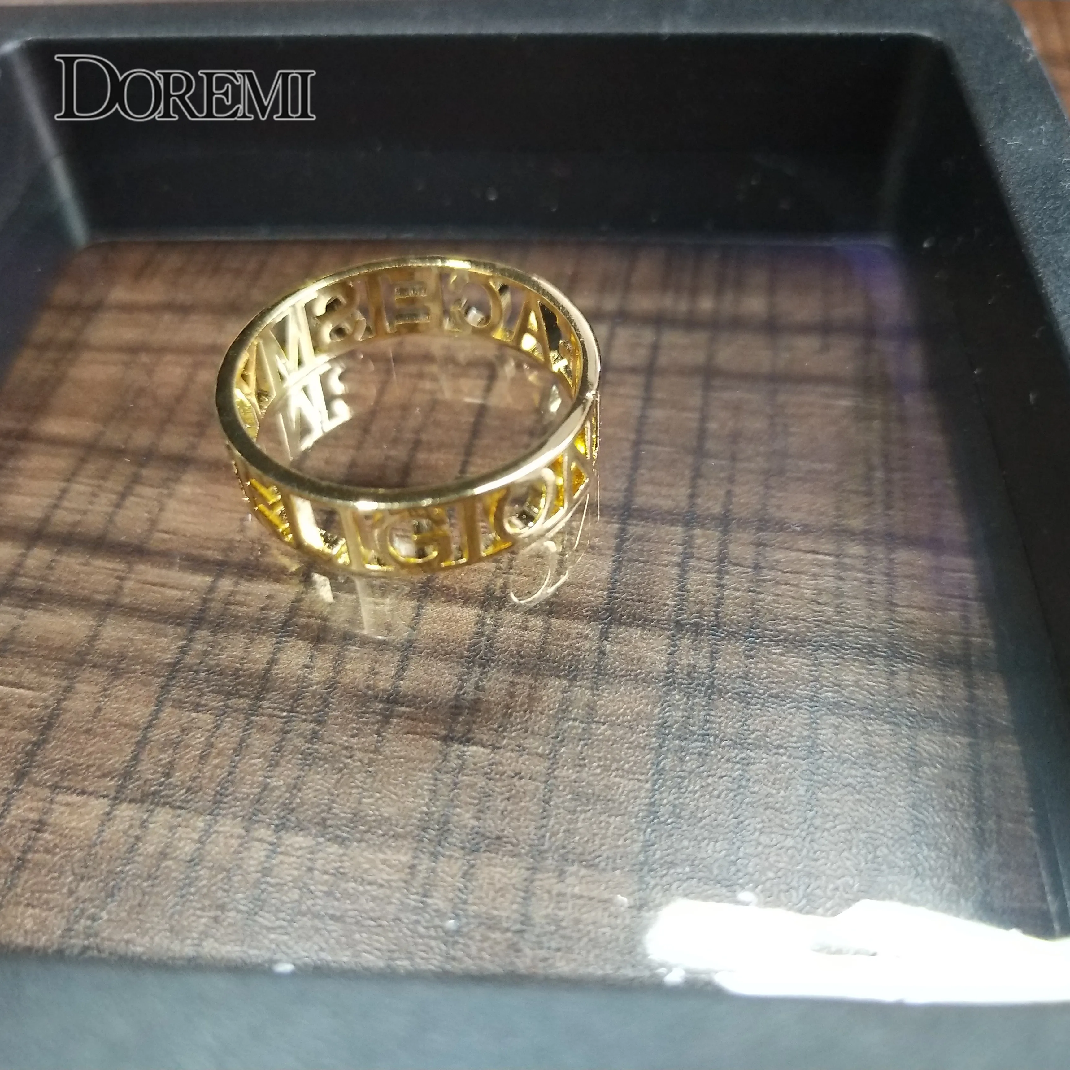 

lateefah stainless steel jewelry anniversary ring, stackable closed ring, commitment ring, custom Roman numeral ring, date ring,