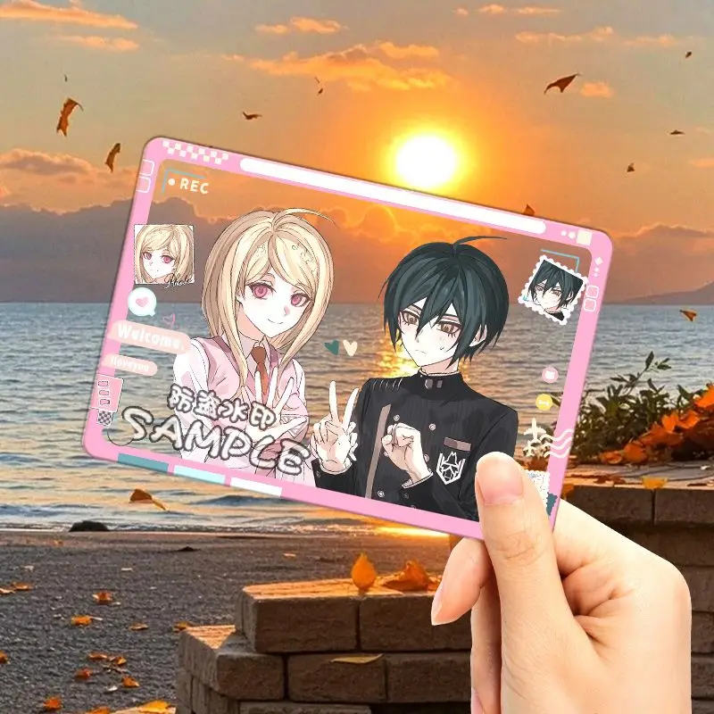 أنيمي المفاتيح Danganronpa Saihara Shuichi Kaede Akamatsu الاكريليك صور بطاقة مفتاح قلادة عصابة حلية صديق هدية