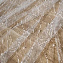 Tela bordada con cuentas clavadas de malla para mujer, tela bordada con cuentas clavadas, fondo de tela, Material decorativo hecho a mano, bricolaje