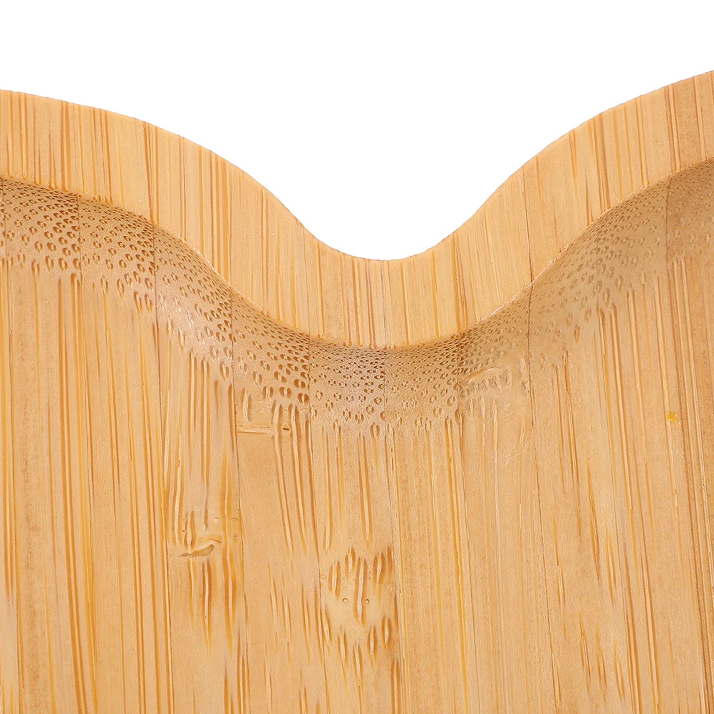 

Bamboo Heart Tray Serving Dish For Snacks Fruits Desserts Non-Slip Household Food Platter Multi-Function Kitchen Barware