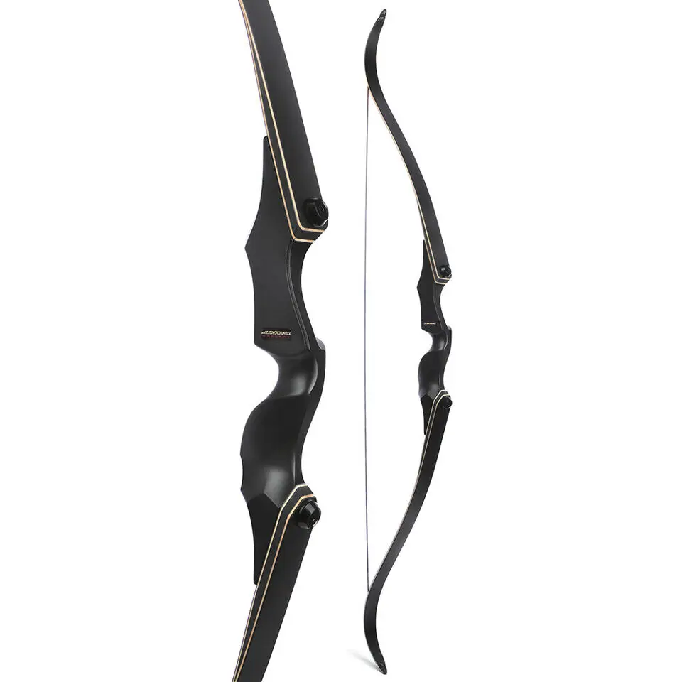 Black Hunter 60″ 25-65Ibs Take Down Recurve Bow Right Hand Bow Junxing Bow For Archery Hunting