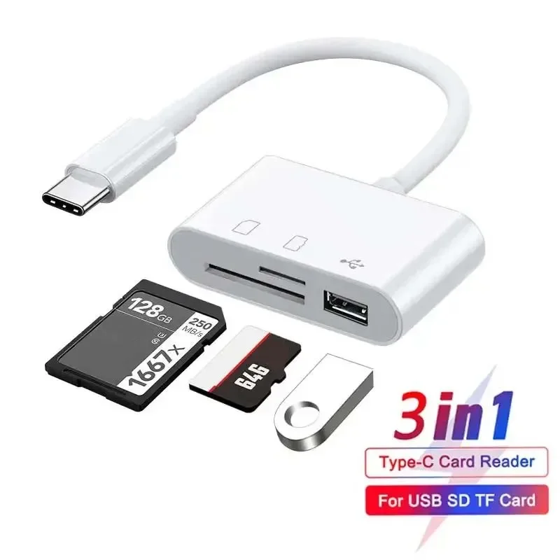 Type C To SD Card Reader OTG USB Cable Mini SD/TF Card Reader Adapter Data Transfer for Macbook Cell Phone Samsung Huawei