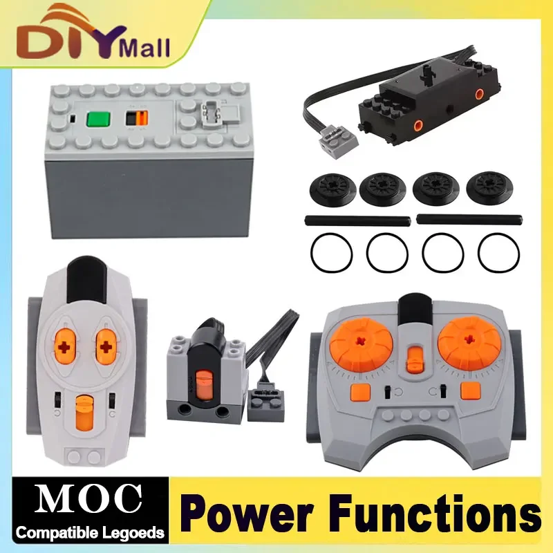 

Силовые функции Комплект для сборки поезда Моторизованный железнодорожный комплект с ИК-пультом дистанционного управления Батарейный блок для творческих строительных проектов треков