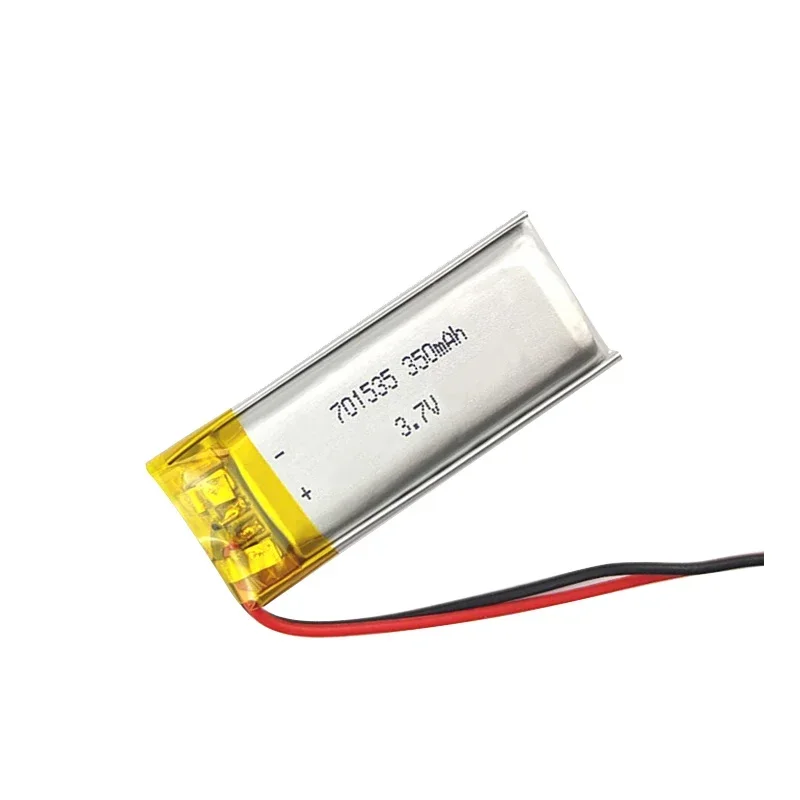 701535 3.7V 350mAh Polymer Lithium Rechargeable Battery for Bluetooth Headset Dog Training Device Credit Card Machine Battery