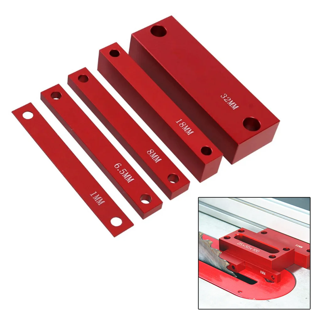 9pcs/set Metric Height Gauge Precision Aluminum Alloy Setup Bars Table Saw Accessory For Woodworking