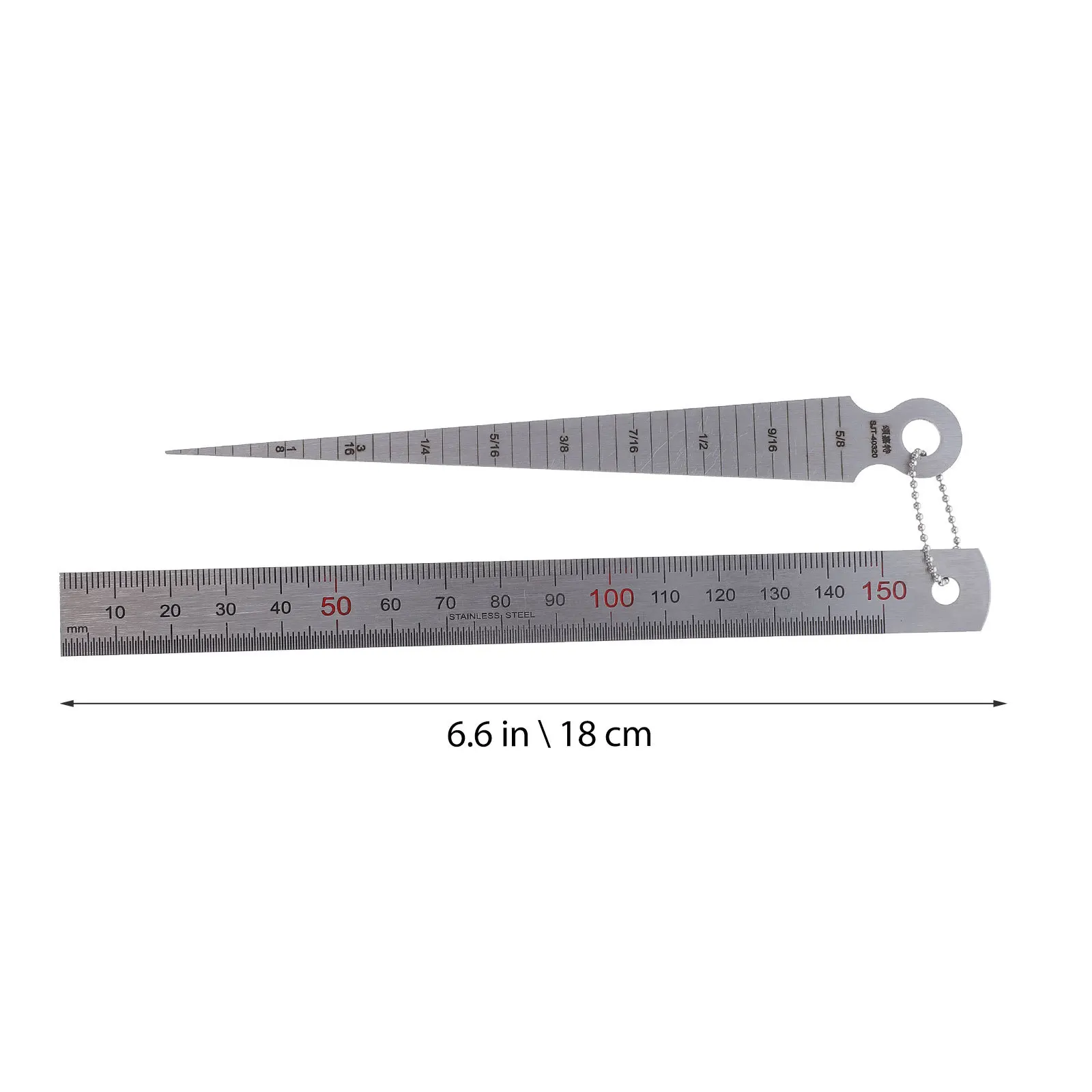 الفولاذ المقاوم للصدأ تفتق مقياس مسطرة مستقيمة حجم الجيب أداة قياس صغيرة خفيفة الوزن الدقة للهندسة