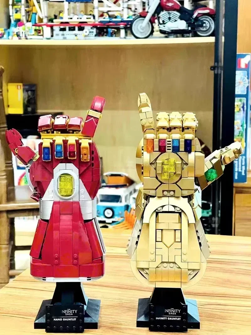 Marvel Blocks Bricks Toys Iron Man Nano Gauntlet Thanos Infinity Gauntlet Building Gloves Plastic Iron Man Diy Model Puzzle Gift