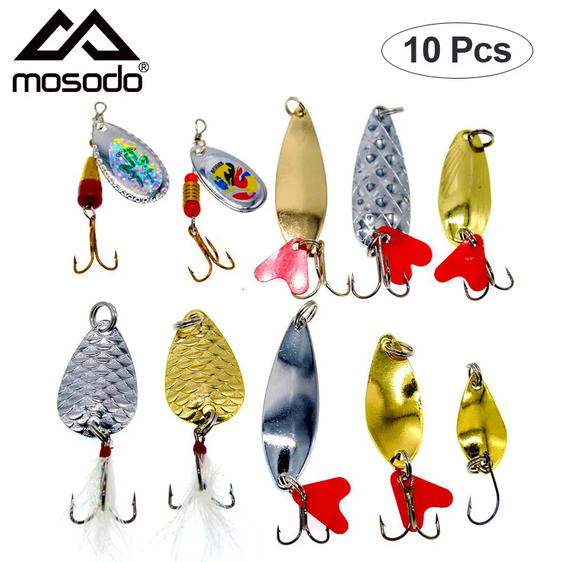 

Mosodo 10 шт. рыболовная приманка металлическая блесна, приманка, комплект 2g 5g 8 г, 10 г, металлический литой Спиннер приманка с высокими частотами рыболовные снасти аксессуары