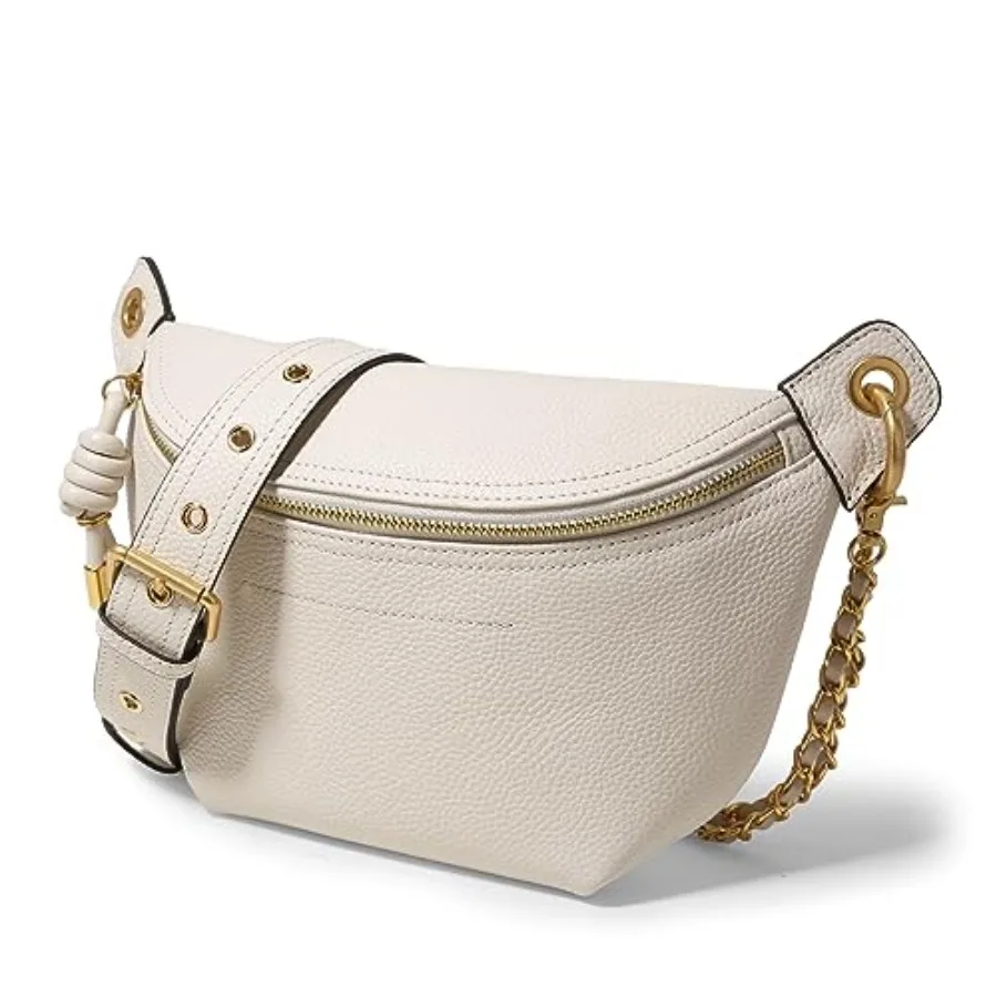

Genuine Leather Waist Packs for Women Fashion Fanny Pack Belt Bag Luxury Designer Trendy Crossbody Bag Festival Bum Bags for Sp