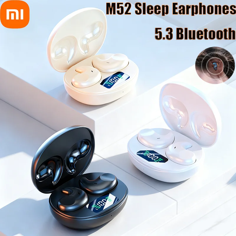 Xiaomi 5.3 Bluetooth Sense-Free Micro Sleep Earbuds Noise Cancelling Open Ear Headsets Touch Control for Travel and Business