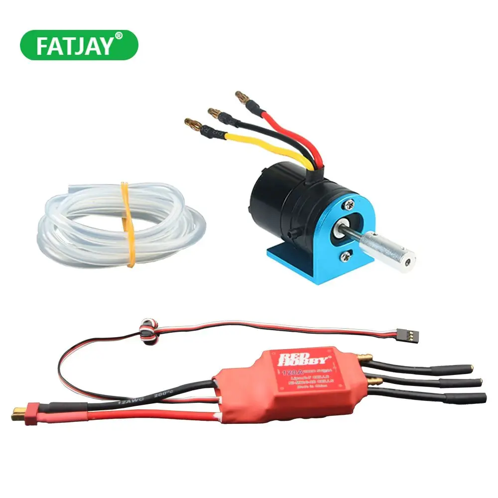 

FATJAY Hobby Power System Combo 3536-1000KV/1700KV Бесщеточный двигатель с водяным охлаждением 2-4S с ESC 125A для радиоуправляемых лодок