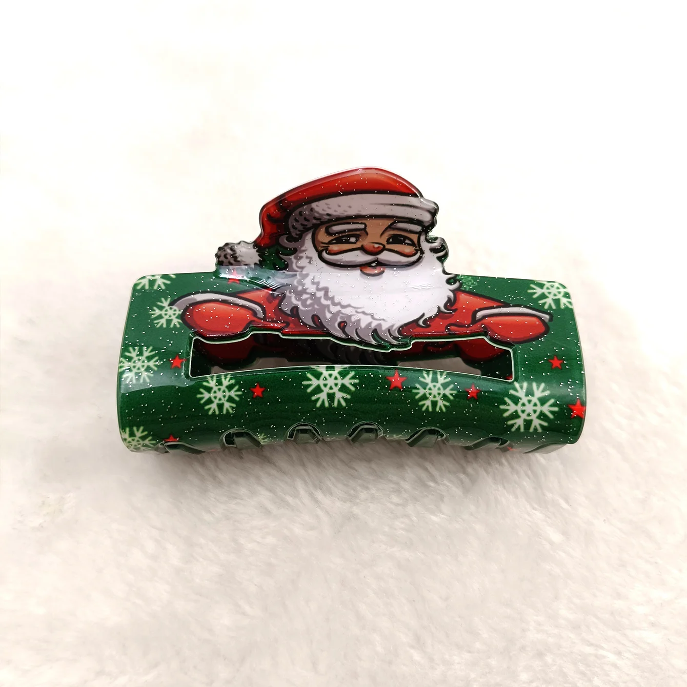 1/3/6 قطعة مشبك شعر مطبوع على طراز عيد الميلاد، مشبك شعر نسائي عصري ولطيف، إكسسوار شعر للحفلات