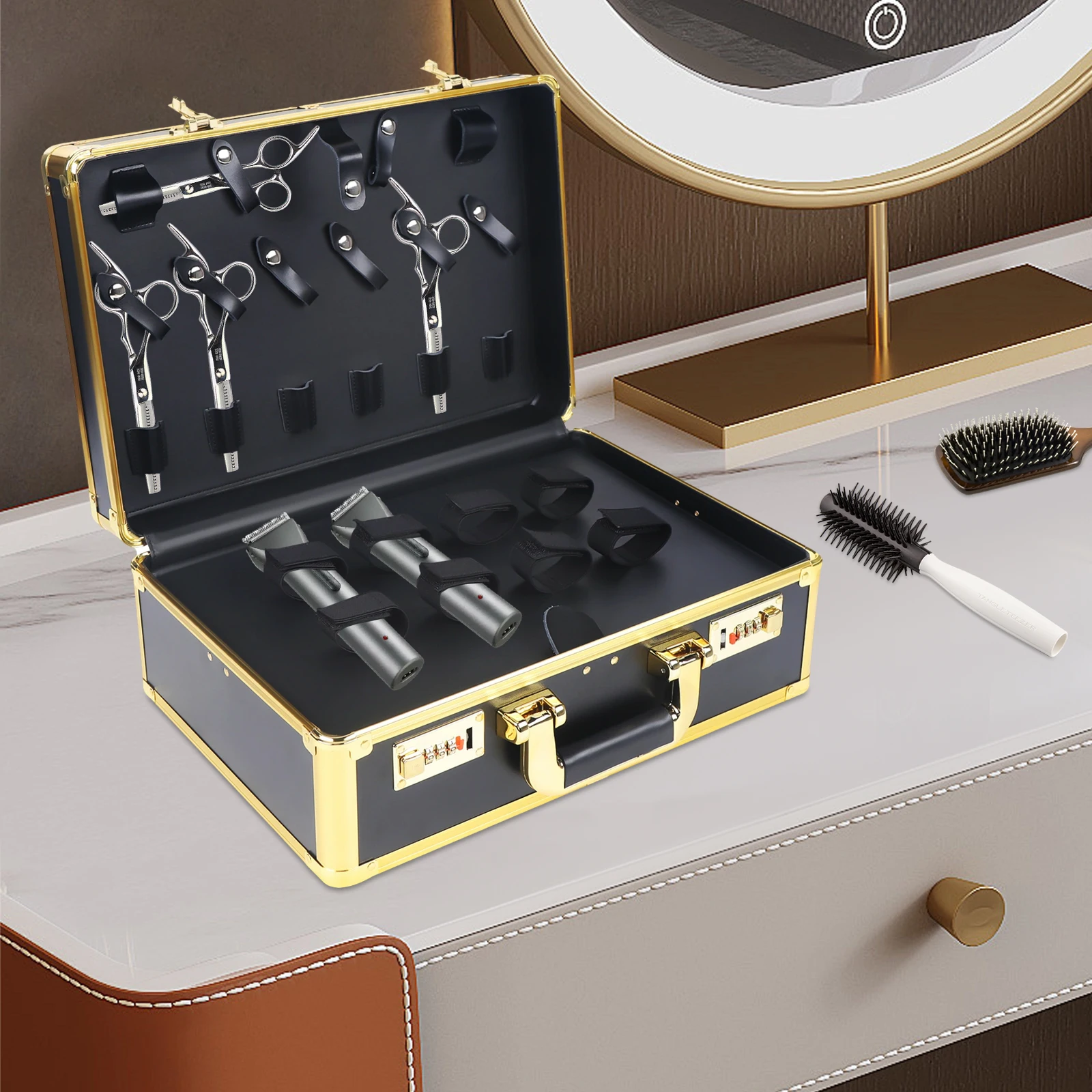 

NEW Professional Hairdresser Case Salon Tool Organizer Travel Bag for Clippers, Scissors, Combs, Blades, Modern