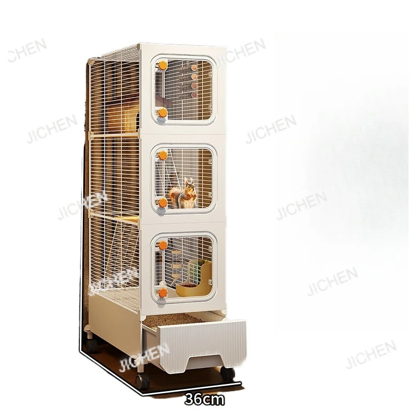 قفص السنجاب السلكي متعدد المستويات من JC، موئل طويل القامة للغاية، قفص فيلا شينشيلا كبير الحجم، منزل لعب الحيوانات الأليفة سهل التنظيف