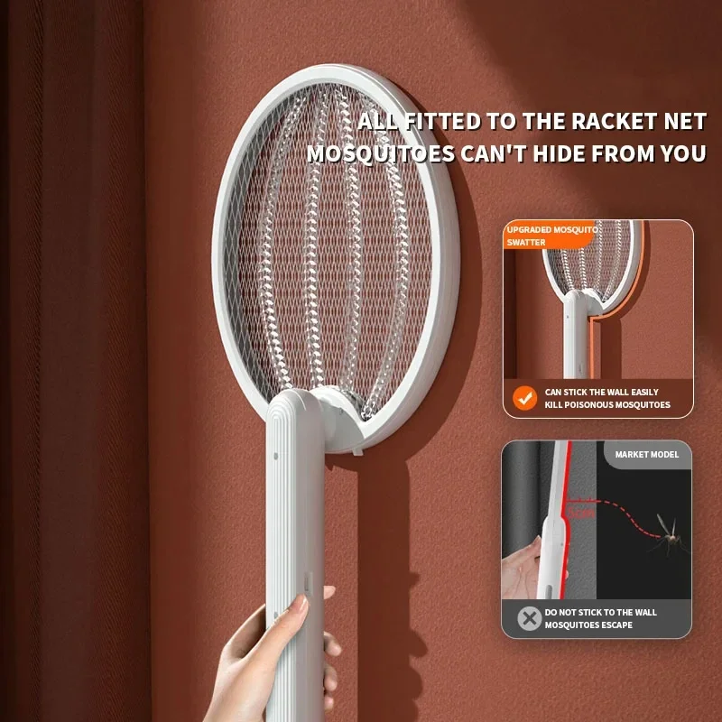 Xiaomi pieghevole elettrico Mosquito Killer Fly Swatter Trap 4 in 1 USB ricaricabile insetto Killer con luce UV Bug Zapper 3000V