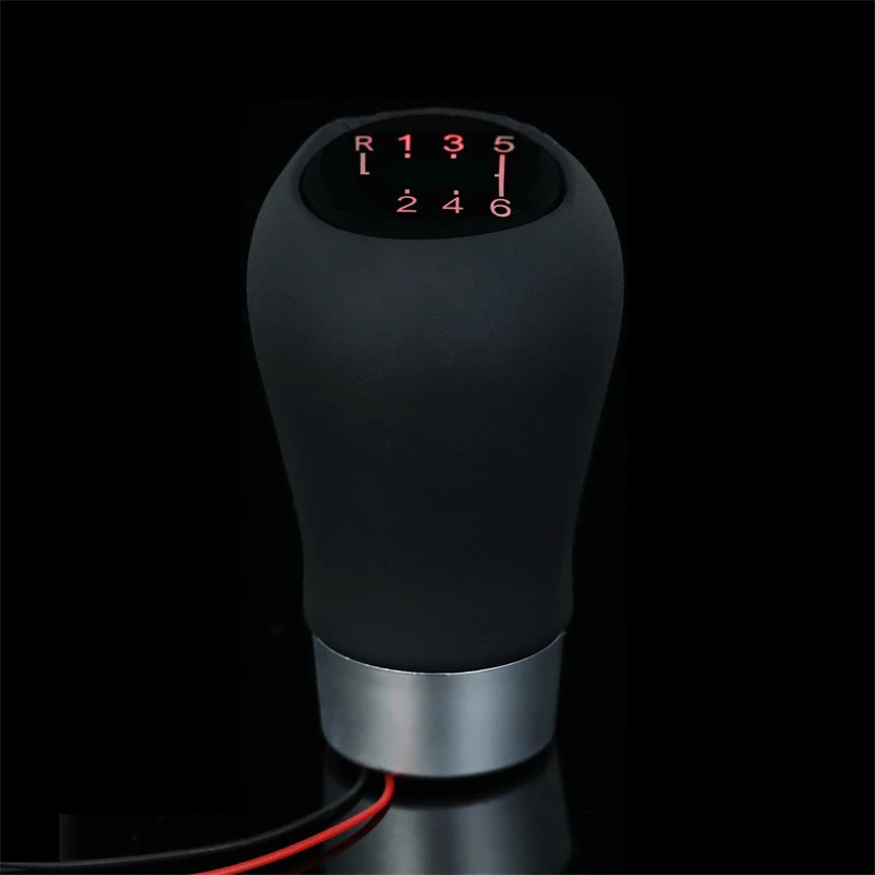 5 speed / 6 speed Car LED Gear Knob For BMW E46 E81 E82 E87 E97 E90 E91 E92 E93 PU Leather Handball Manual Transmission