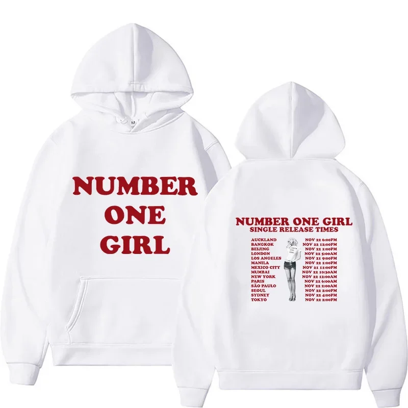 

ROSE Number One Girl Printing Hoodies Hooded Men Women Winter Warm Sweatshirts Long Sleeve Casual Male Pullovers Boys Streetwear