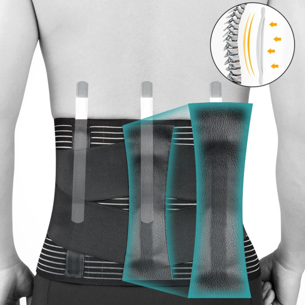 Adjustable Back Waist Protection Support Belt Lumbar Brace Massage Band Pain Relief Health Waist Brace Sportswear Accessories