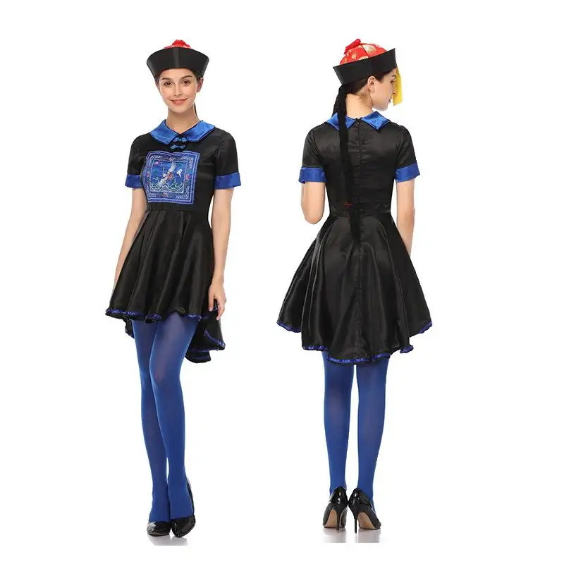 ชุดแสดงวันฮาโลวีนสำหรับผู้หญิง ชุดซอมบี้ ชุดการแสดงแบบดั้งเดิมของจีน ฤดูใบไม้ร่วง 2024 สินค้ามาใหม่