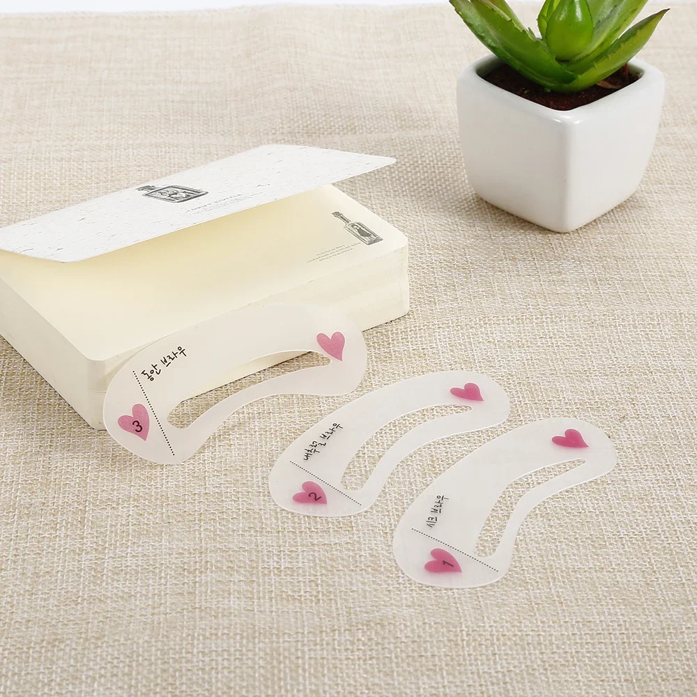 Reusable Eyebrow Stencil 3 Styles Eye Brow Drawing Guide Card Eyebrow Grooming Template Korea Make Up Tools Wholesales