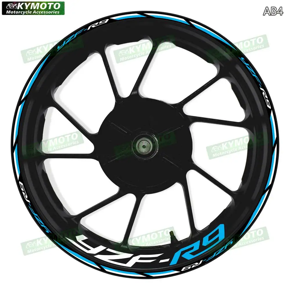 For YZF-R9 YZF R9 Motorcycle racing fairing accessories 17-inch front and rear wheel rim decals reflective decorative stickers
