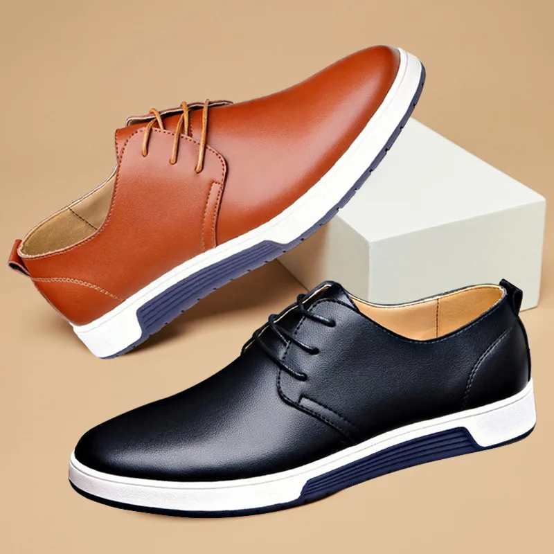 

Модная мужская повседневная обувь, дышащие туфли на плоской подошве с сеткой, мужские классические деловые кожаные туфли на шнуровке, дизайнерские мужские модельные туфли 37-48