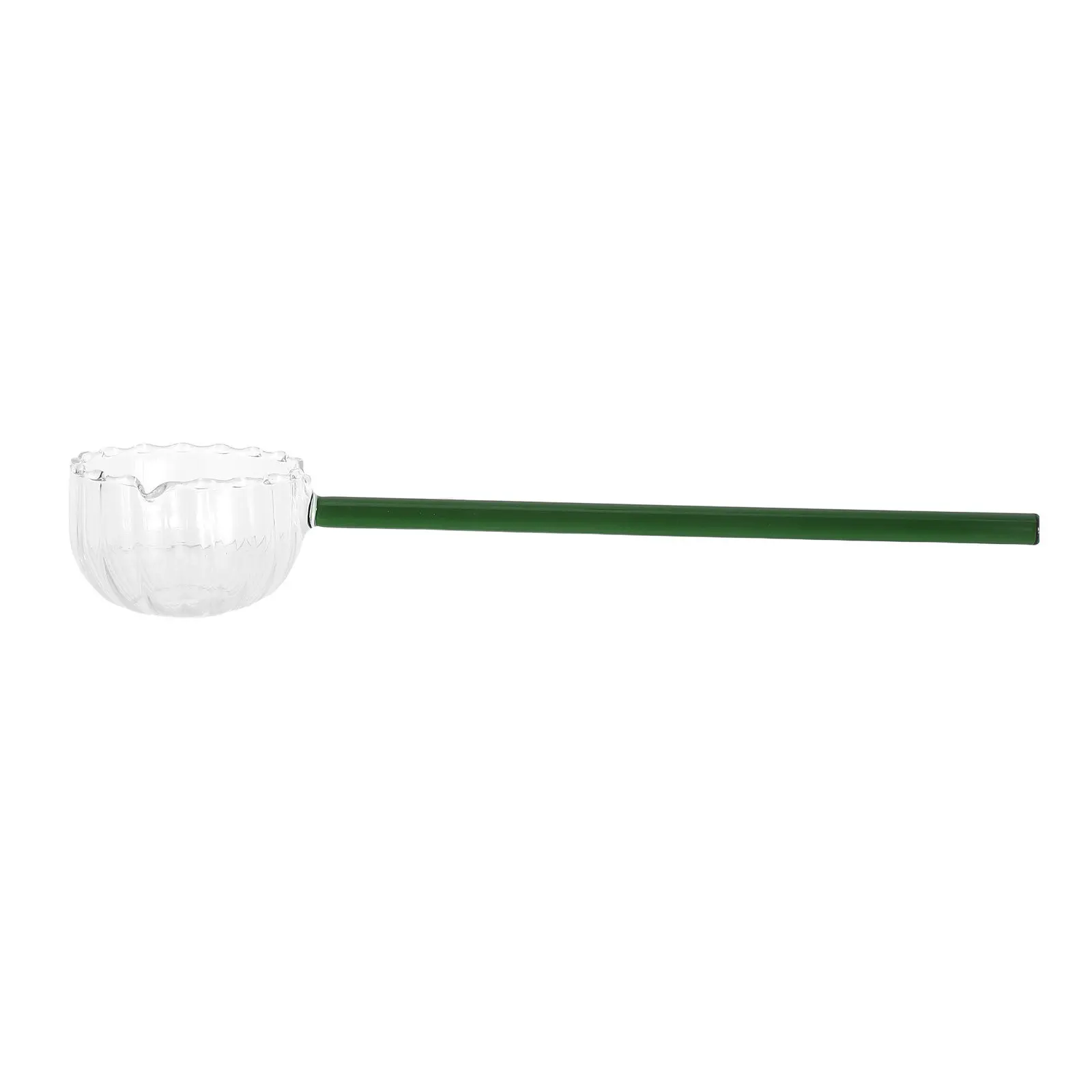 Glass Stirring Spoon Long Handle Dessert Spoon for Yogurt Ice Cream Pudding Soup Rice Tea Coffee Drinks Mixing Serving Hotpot