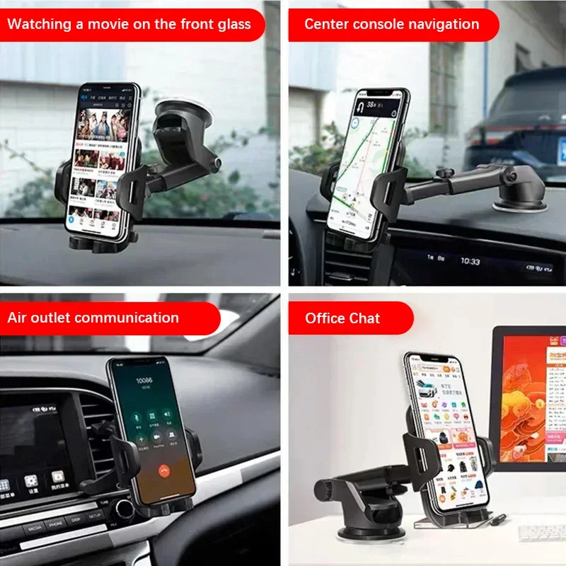 VIKEFON Sucker Car Mobile Phone Holder Mount Dashboard Suction Cup Support in Car Bracket Navigation Universal Stand for Phones